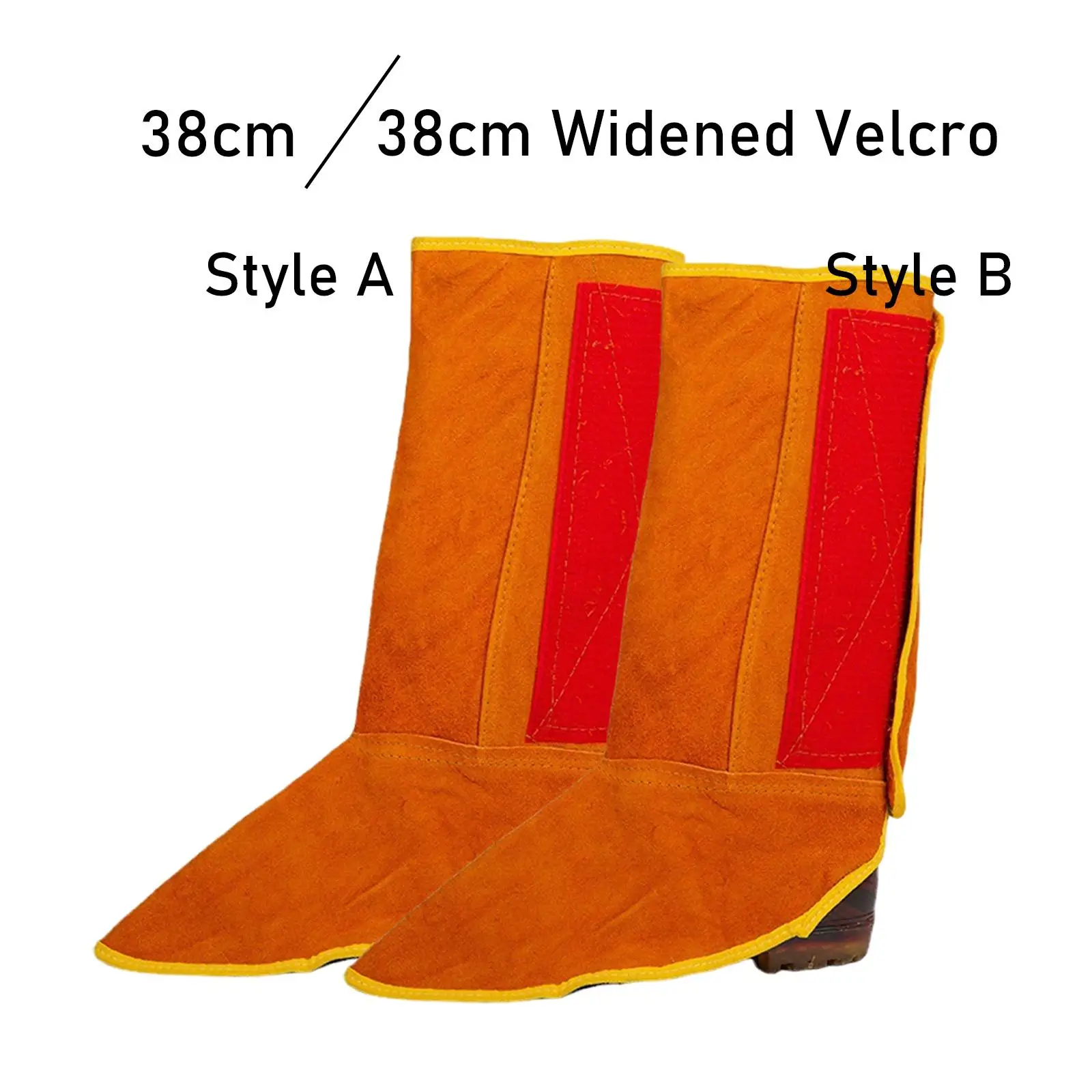 1 Pair Welding Shoes Protective Covers Comfortable Full Coverage Flame Resistant Leg Feet Protection Welding Gaiters Length 38cm