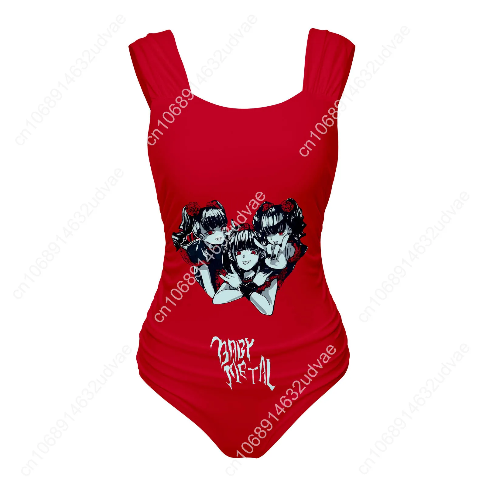 Babymetal Japan Band Swimsuit Wide Strap Women Bathing Suits Hip-hop Rock Tailored Swimwear Summer Sexy Bikini Custom Beachwear