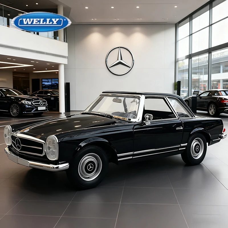 

WELLY 1:24 Mercedes-Benz 230SL 1963, модель автомобиля из сплава, литье под давлением и игрушечные транспортные средства, сбор игрушечного автомобиля, подарки на день рождения для мальчиков