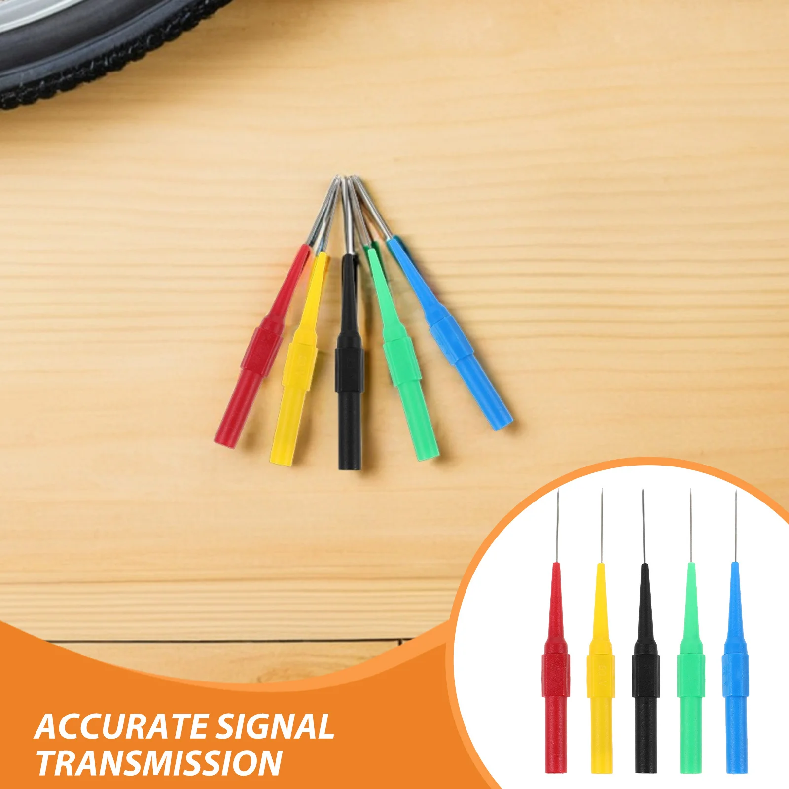 25 قطعة مجسات السيارات المتعددة 0.7 مللي متر غير المدمرة سلك ثقب اختبار التحقيق لإصلاح السيارات ارتفاع درجة الحرارة مرنة #5