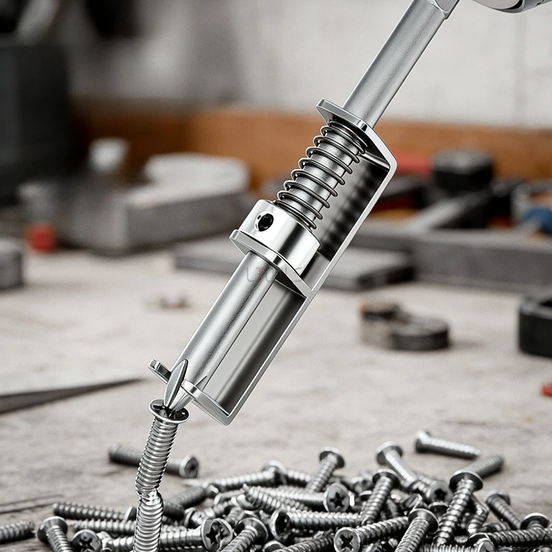 

Spring Positioning Screwdriver Magnetic Spring-Loaded Screw Holder Bit Anti-drop Screwdriver Universal Screw Retaining Tool