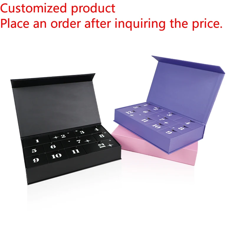 

Customization.Customization.Hot Selling Advent Calendar 12pcs Box for Toy Chocolate Candy Cosmetics Snacks Jewelry Business Pape