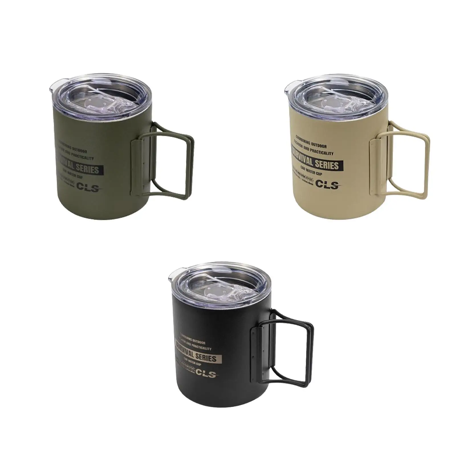 Camping Mug Double Wall Vacuum Insulated Rustproof Reusable 11oz Camping Cup