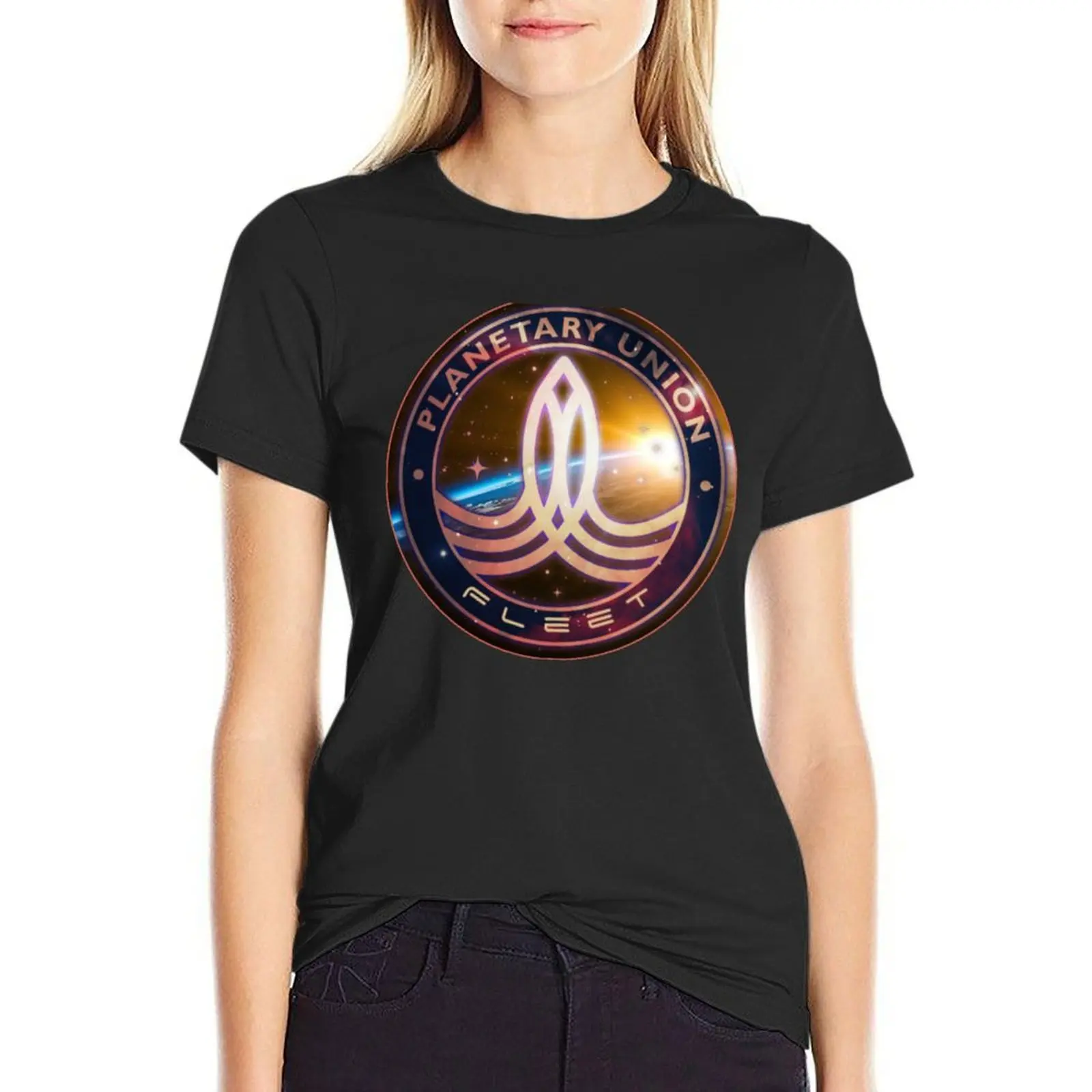 

The Planetary Union Fleet T-Shirt sublime Aesthetic clothing sports fans summer top Women's tee shirt