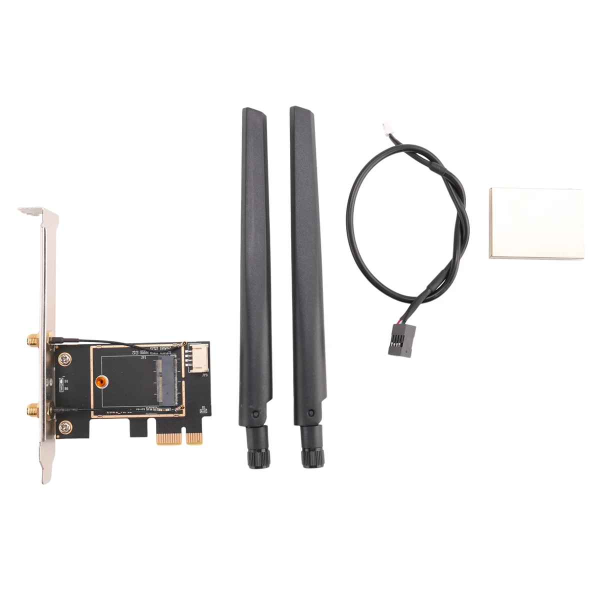 Беспроводная карта POP-lNGFF M2 для настольного ПК PCI-E Pcie, адаптер Bluetooth-конвертера с двумя антеннами переменного тока для Intel AX200 9260AC