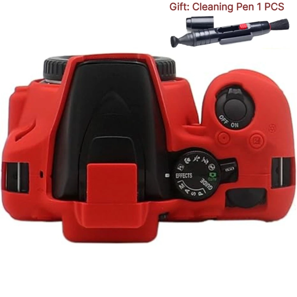 For Nikon D3500 Soft Silicone Cover Anti-slip Protective Skin Case Camera Bag photography case bag+1 PCS Free Cleaning Pen