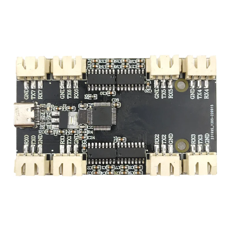 USB to 8 RS232 serial port module Typec to 8 UART/Multi COM port splitter hub