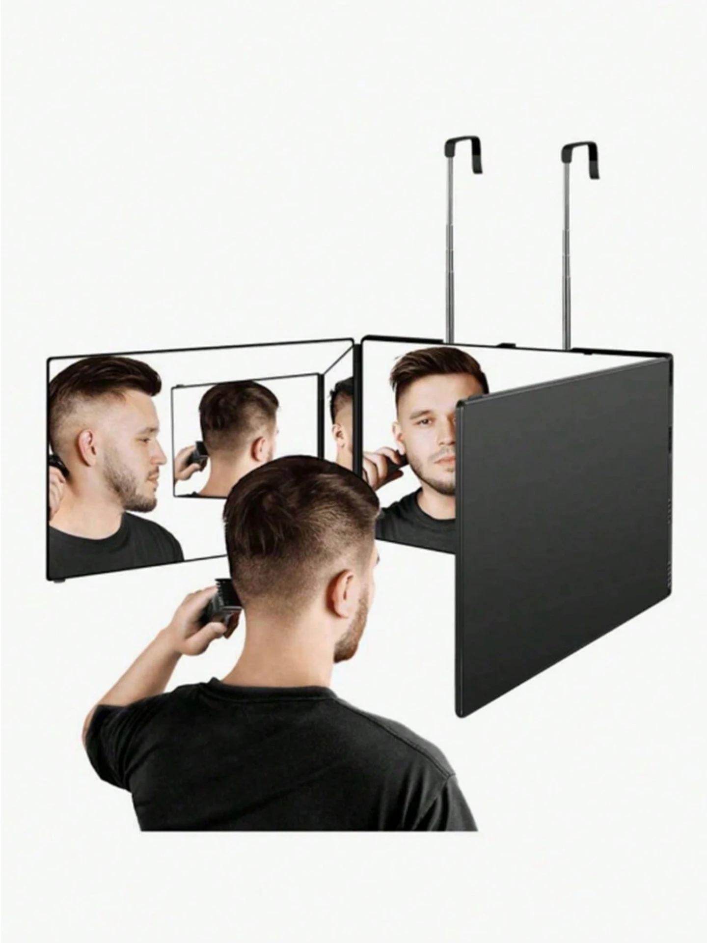 Faltbarer 360-Grad-Frisierspiegel ° Einstellbar, tragbar, platzsparend. Coupe, Toilette, Reise. Badezimmer-Deko, Make-up, Schulanfang. – Detail 1