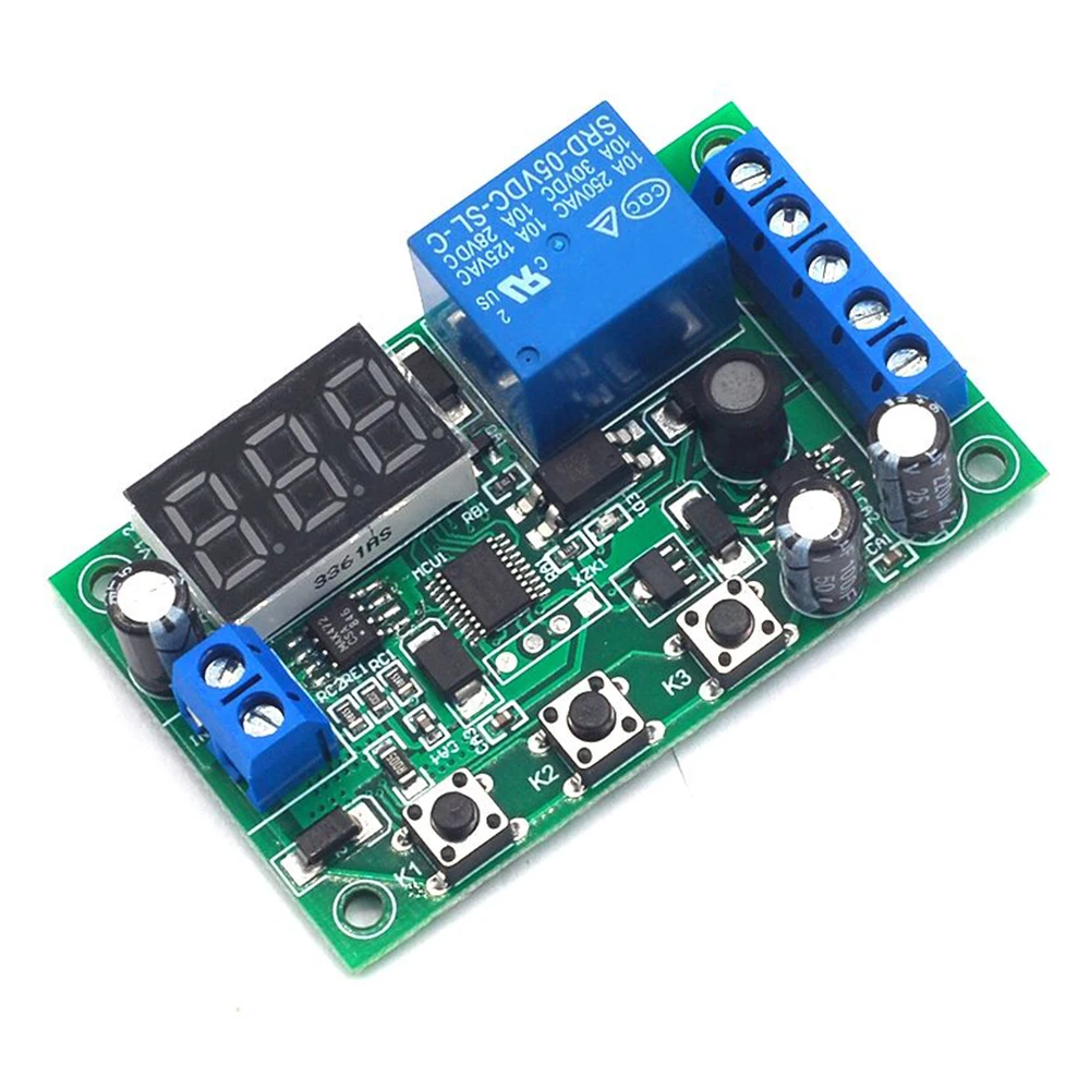 DC current detection relay module digital display overcurrent alarm switch controller motor stall protection 12V