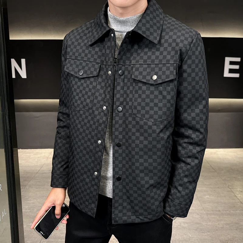 

New Winter Down Jacket for Men Is Warm Fashionable and Casual It Is A Loose Cotton-padded Jacket with A Fresh and Mature Style