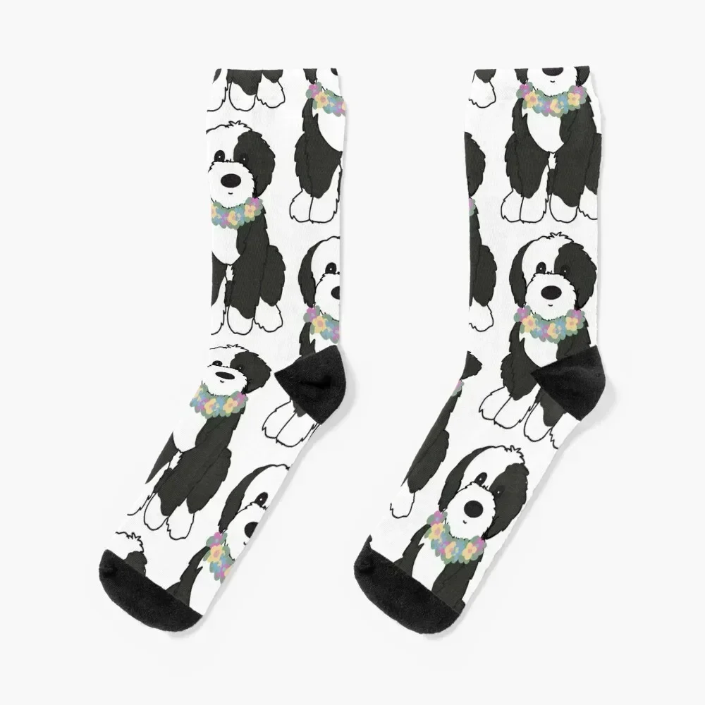 

Moose and Flowers Socks christmass gift Run Women Socks Men's