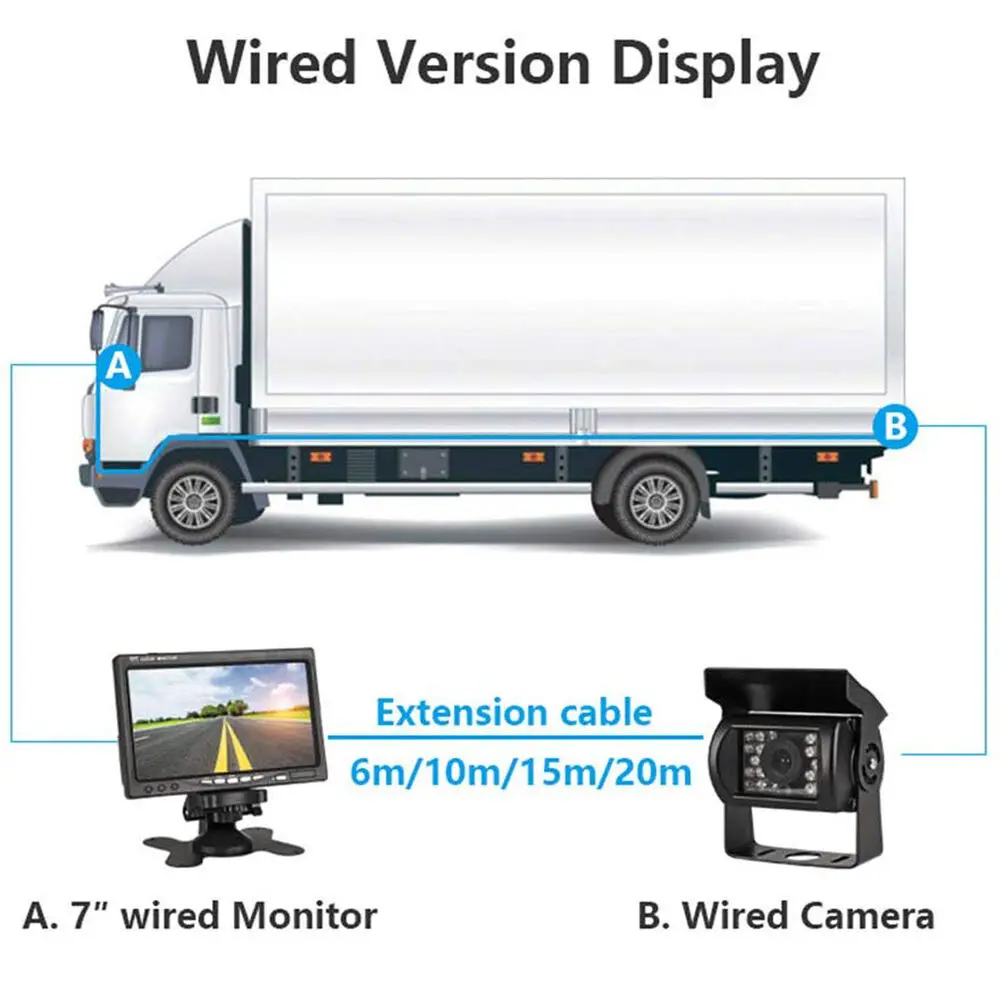 12V-24V Car Backup Reverse Camera 7\