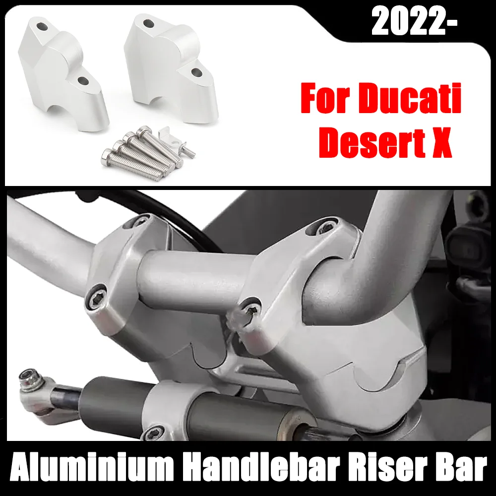 

Motorcycle Accessories New Aluminium Handlebar Riser Bar Mount Handle Clamp For Ducati Desert X DesertX DESERT X 2022 2023