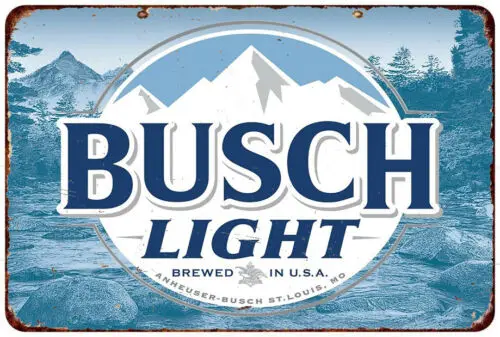 Busch Light Beer Vintage Look Reproduction Metal Sign 8 x 12