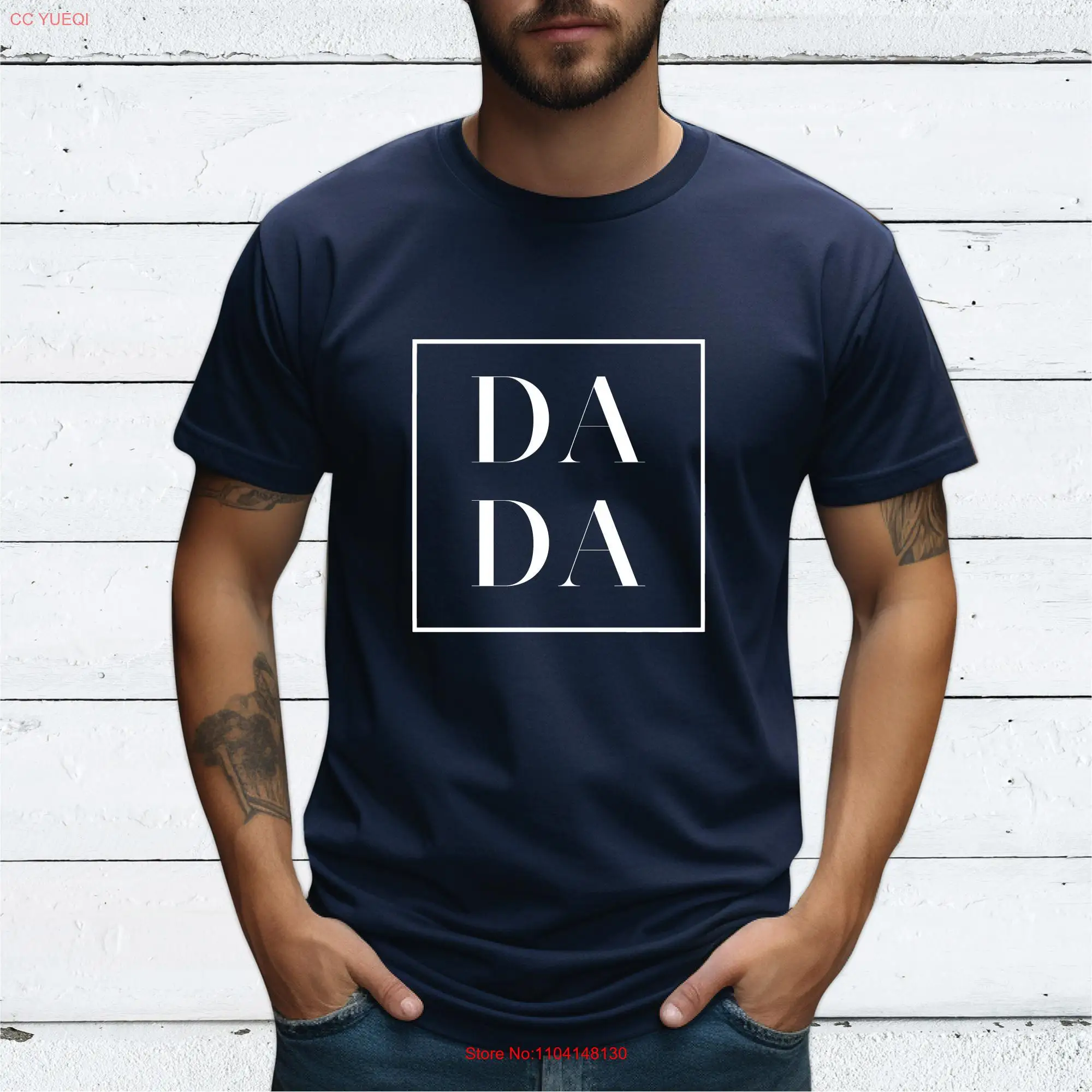 

DADA T Shirt for Father Fathers Day Dad Birthday Christmas Trendy New Announcement long or short sleeves