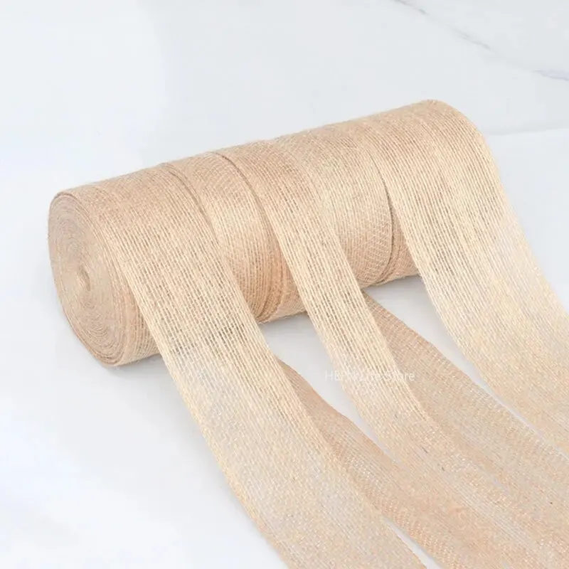 10M/Roll Natural Vintage Jute Rope Gift Wrap Ribbon Bow Crafts Jute Rope Burlap Party Wedding Decoration Supplies