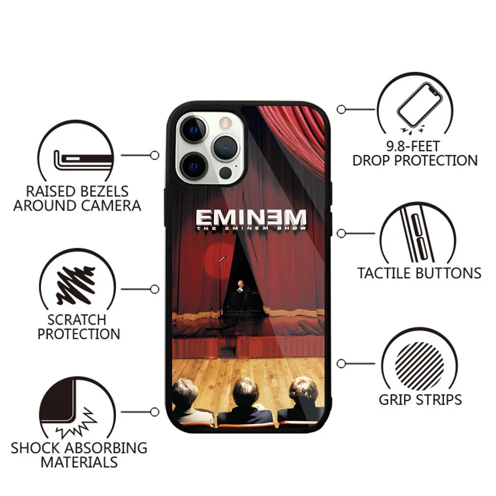 E-Eminem Rapper Rap God Phone Case Strong Magnetic For IPhone 15,14,13,Pro,Max,Plus,11,12,Mini For Magsafe Wireless Charging