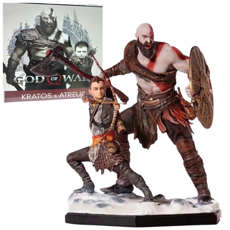 Kratos and Atreus Action Figure Toys Game God of War Ragnarok Figuras Anime Peripheral 20cm Collection Model Ornament GK Statue