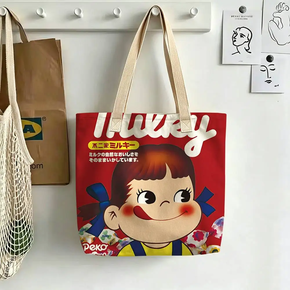 Classic Confectionery Logo F-Fujiya Tote Bag Student Handbag Women's Shopping Bag Shopping Storage Bag Girls' Gift Handbag