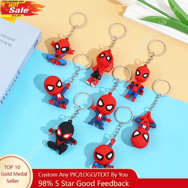 

Marvel 3D Keychain Accessory — Spider-Man Cartoon Bag Zipper Pull Charm