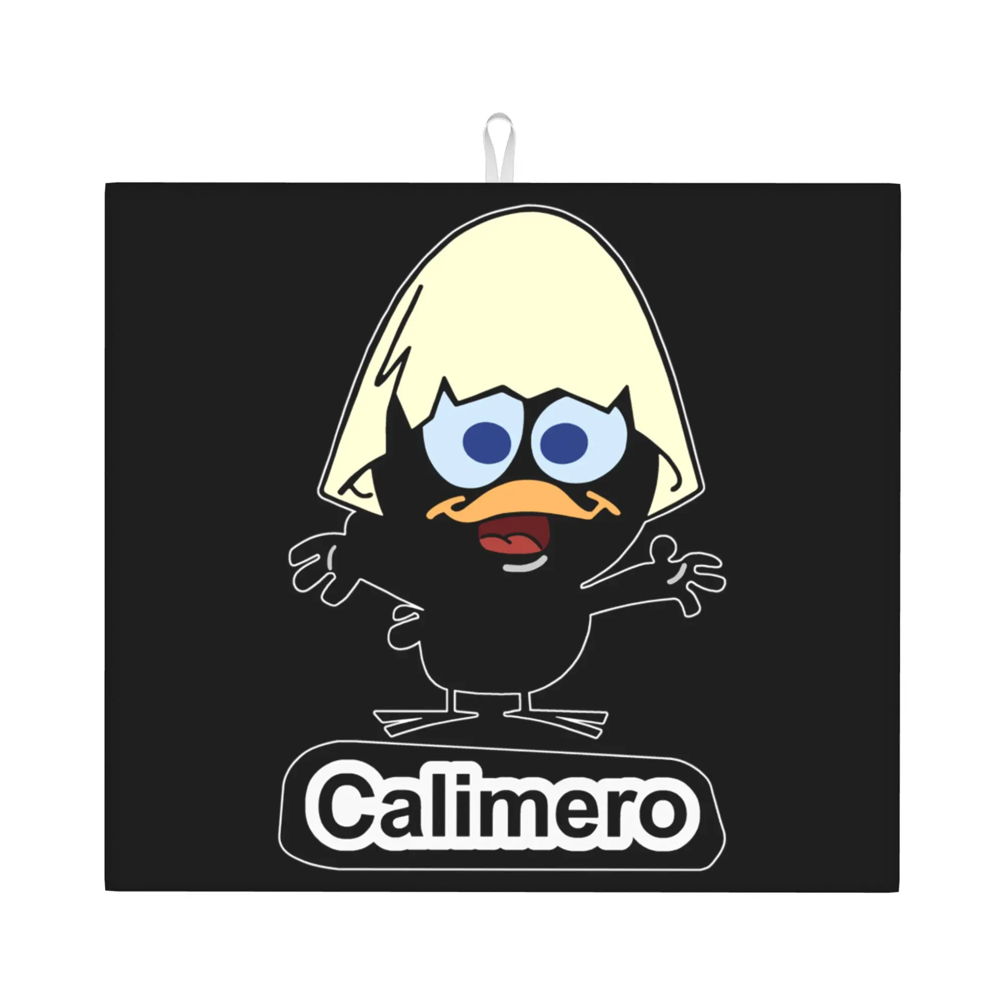 Cartoon Chiken Calimero Non Slip Kitchen Counter Protector Mat Barware Tableware Reusable  Bathroom Drying Mat For Kitchen