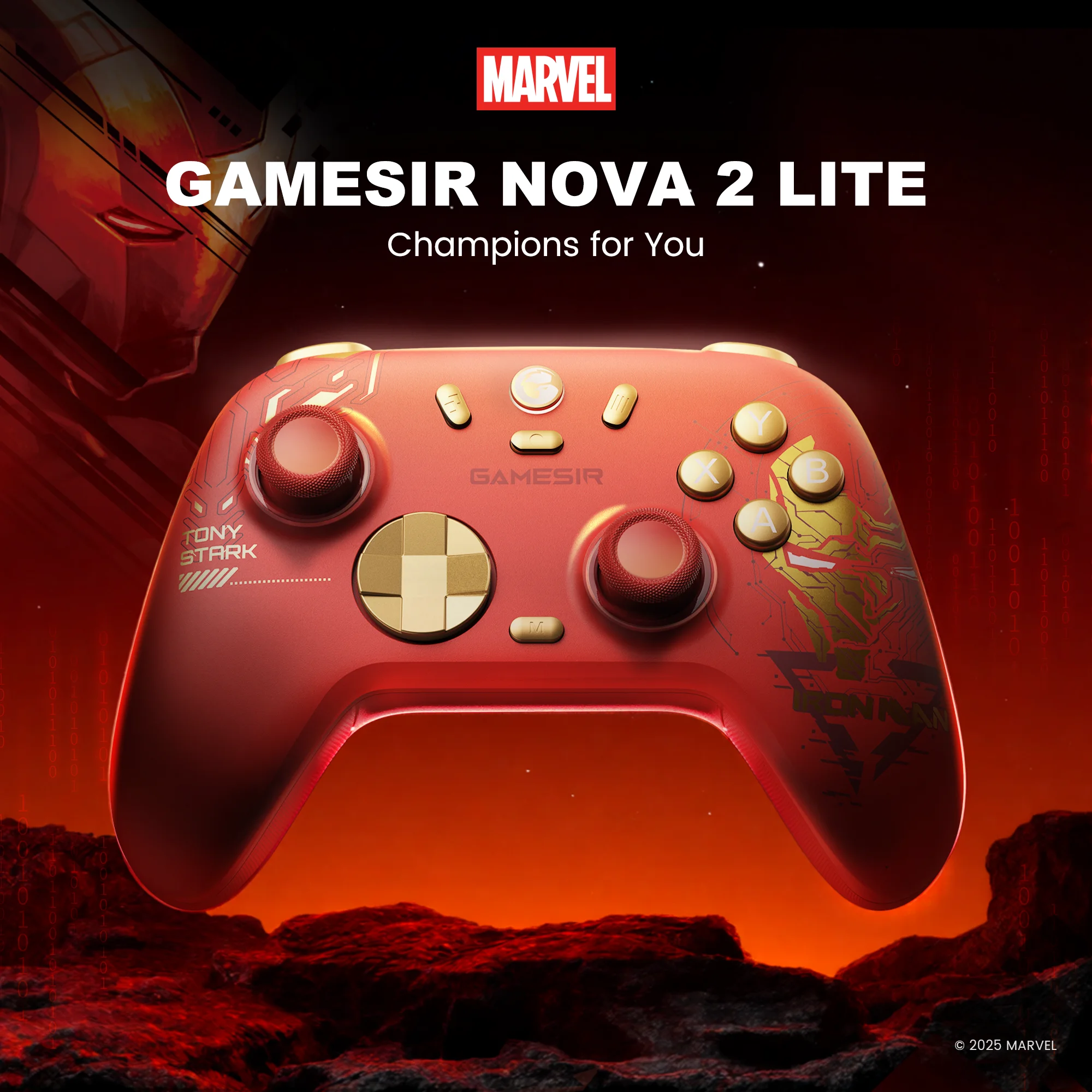 New GameSir Nova 2 Lite Iron Man Limited Controller for Nintendo Switch Steam iOS Android with Hall Effect Josticks