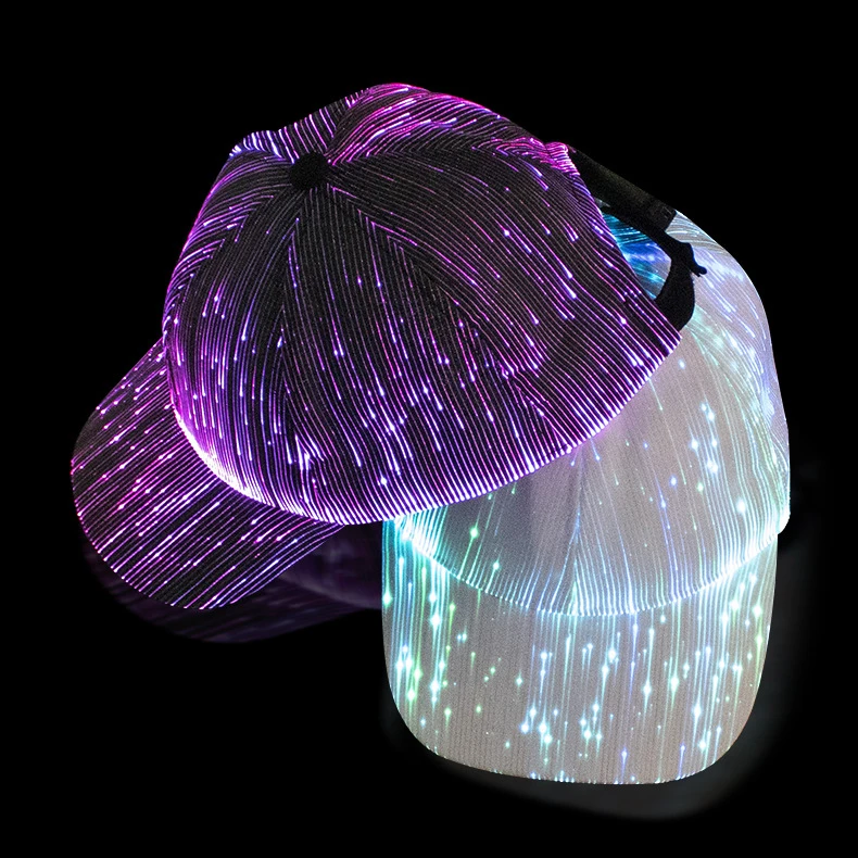 new year new product electronic parts sports cap new product ideas 2024 custom luminous baseball cap LED