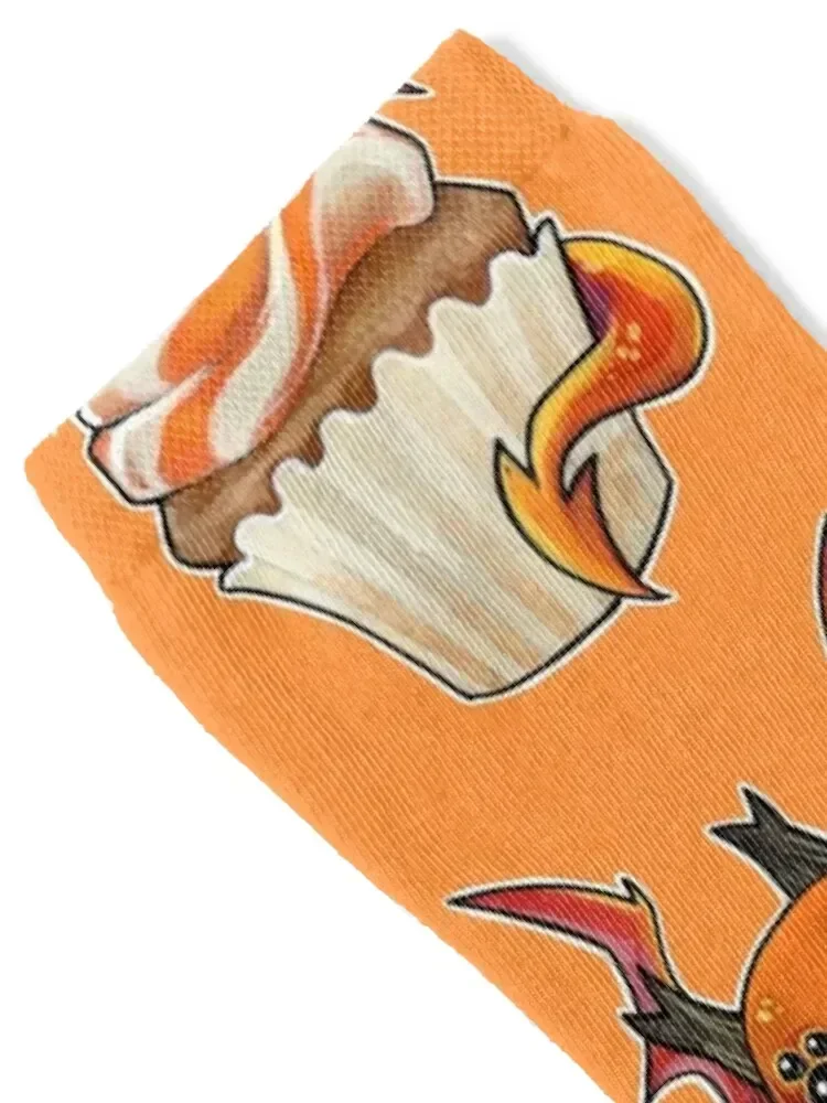 Orange cream cupcake dragon Socks Crossfit ankle Rugby set Men Socks Luxury Brand Women's