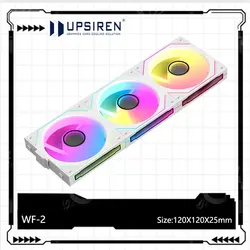 UPSIREN WF-2  Magic Color Wireless Stitching Computer heat dissipation fan，4pin PWM Large Air Volume/ 47.2CFM/800-1800RPM/30dBA