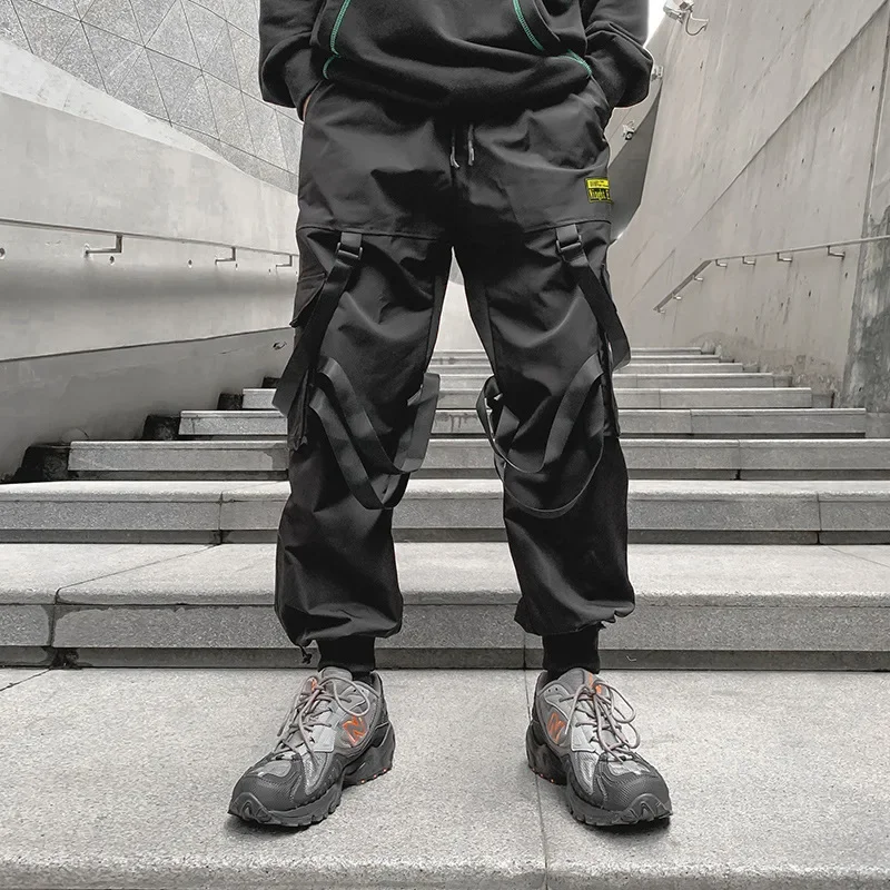 

Cargo Pants Mens Loose Fitting Leggings Trendy Dark Casual Pants