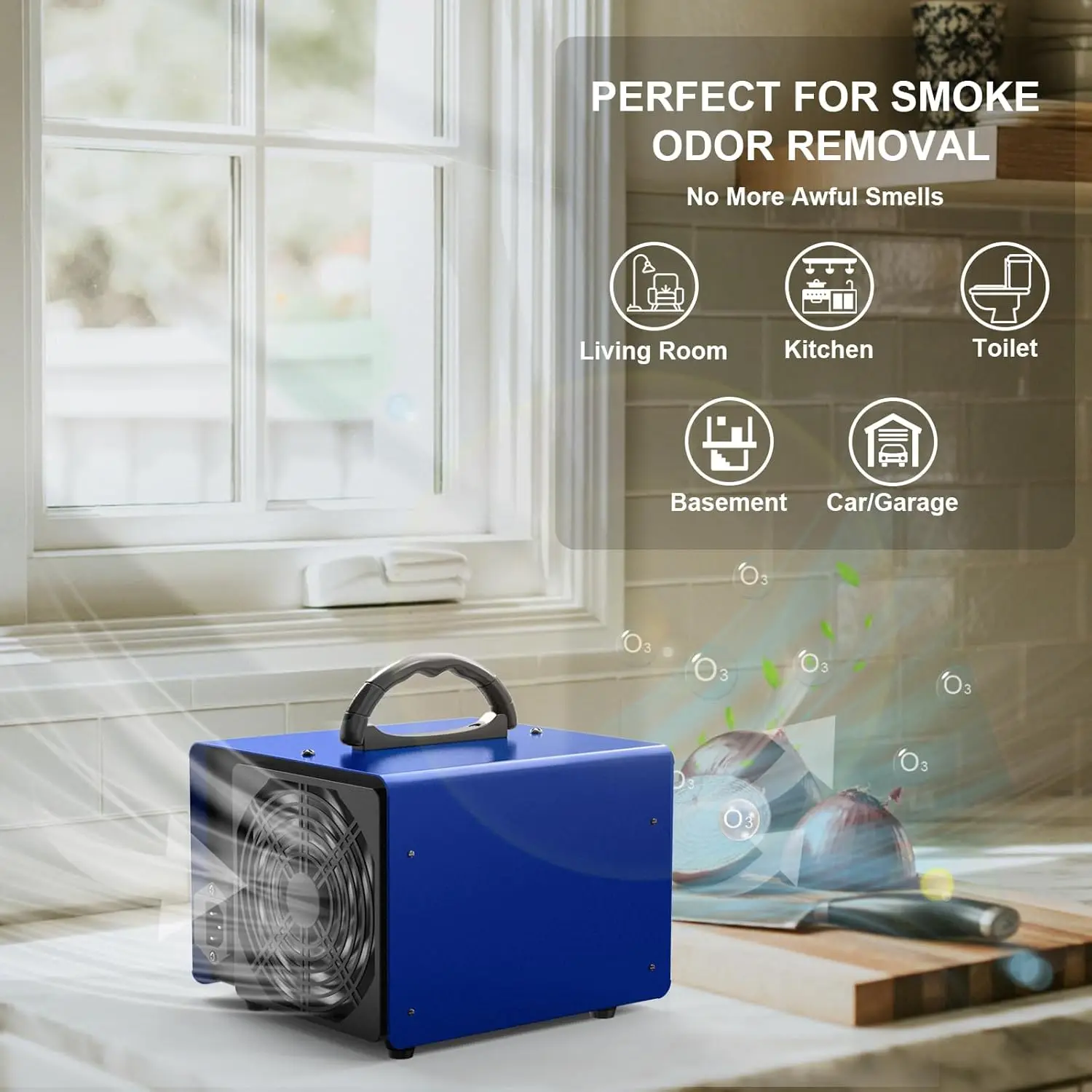 고용량 오존 발생기 70000mg 냄새 제거 최대 6000 평방피트, 연기, 자동차, 지하실, 애완동물 방에 이상적
