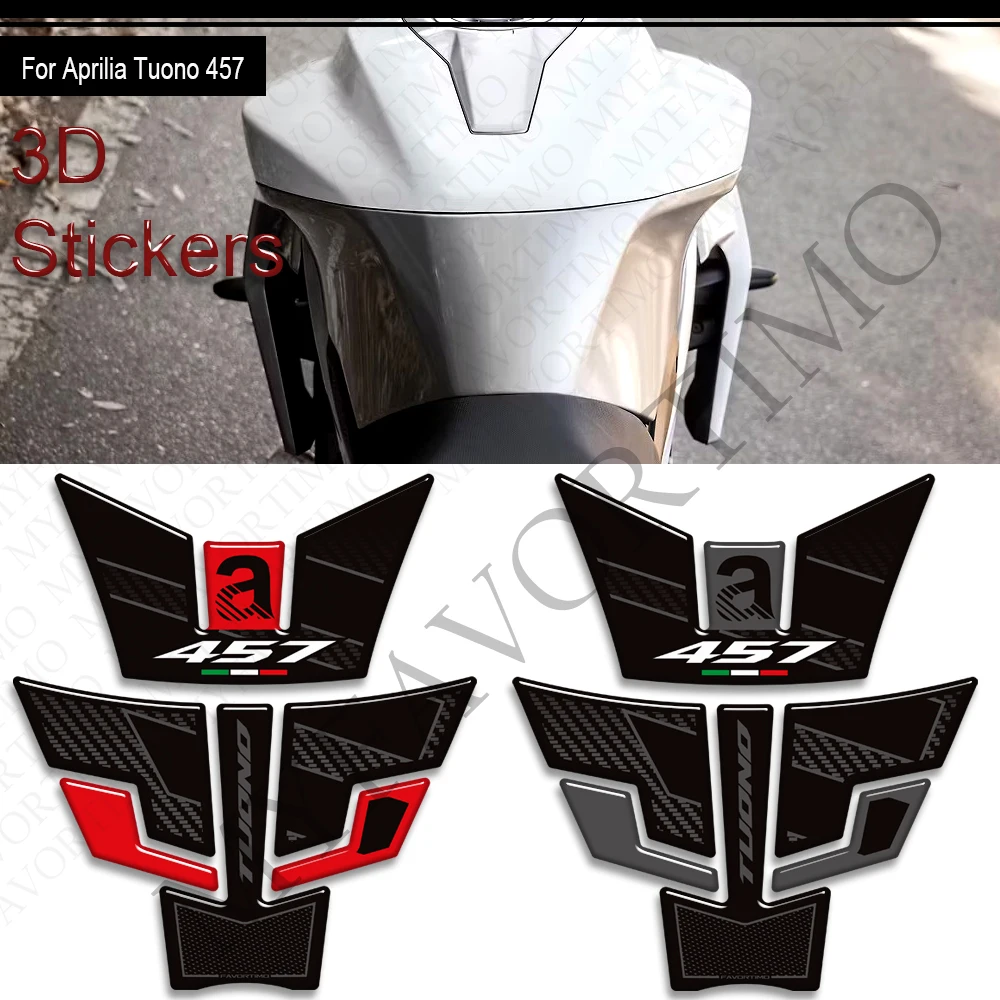 Motorcycle For Aprilia Tuono 457 2025 2026 Tank Pad Cap TankPad Bike Grips Gas Fuel Oil Kit Knee 3D Stickers Decals Protection