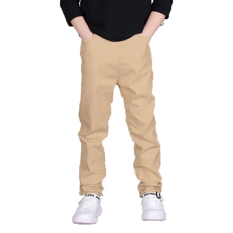 Children\'s Clothing Boys And Girls Casual Pants Spring Autumn 2023 New Fashion Black White Student Costumes Big 100% Cotton