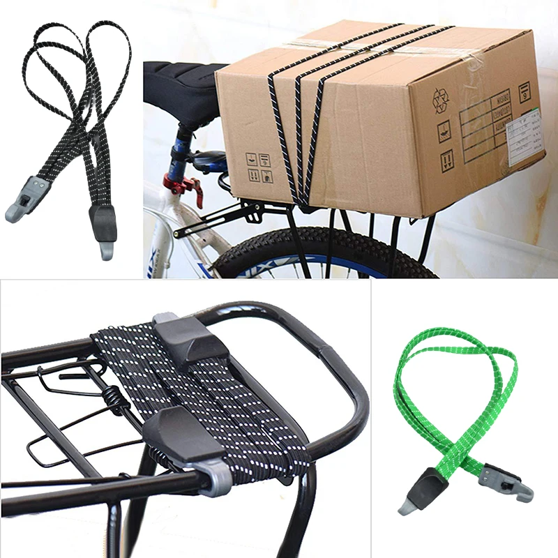 MTB Bike Luggage Carrier Elastic Band Bicycle Luggage Strap Multi-tool Rubber Strap Rope Band With Hook Elastic Tie-Down Belt