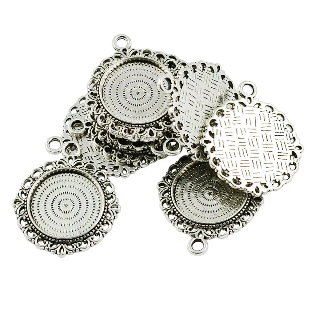 Jewelry Findings Tibetan Silver Blank Pendant Base Necklace Charm Setting for DIY Jewelry Making Accessories