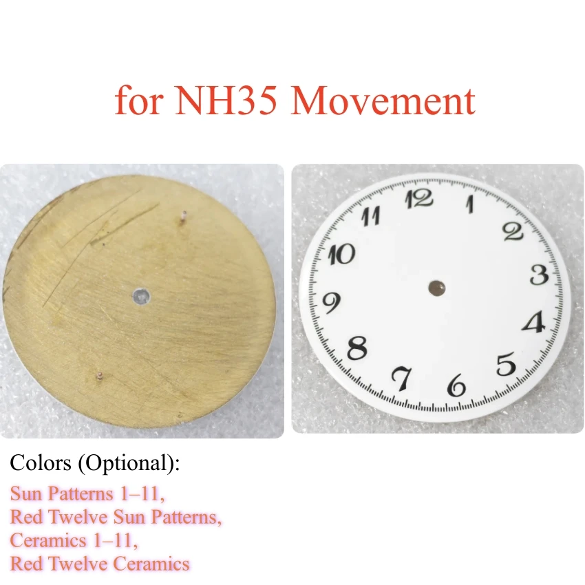 1 PCS New Watch Dial for NH35 Movement 37mm Roman Numeral Dial Watch Faces Accessories