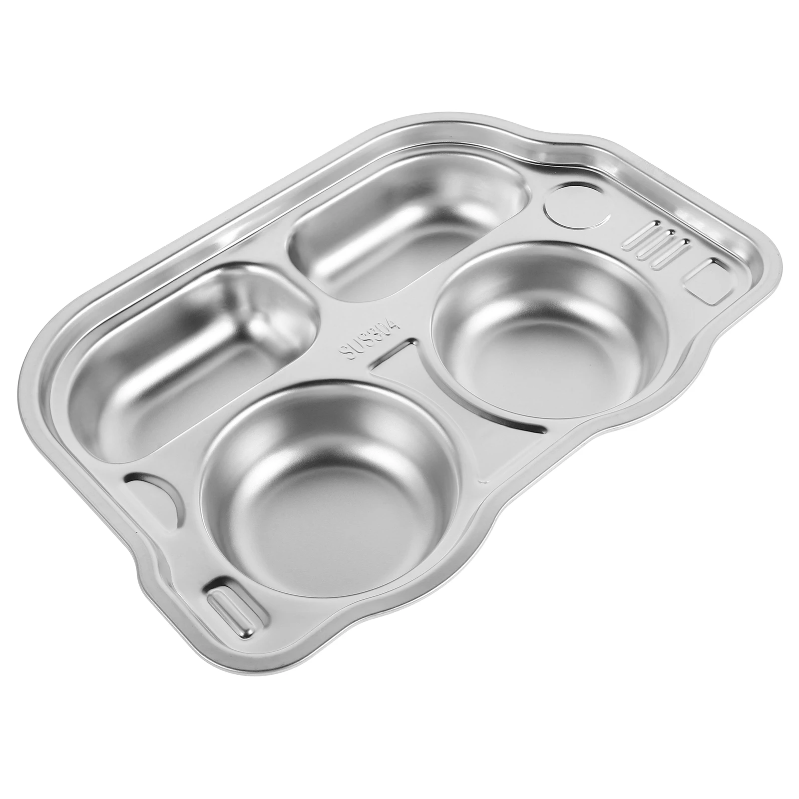 Stainless Steel Kids Plate Divided Food Serving Tray for Toddlers Baby Plate for Eating Fun Toddler Plate Metal Plate for Kids