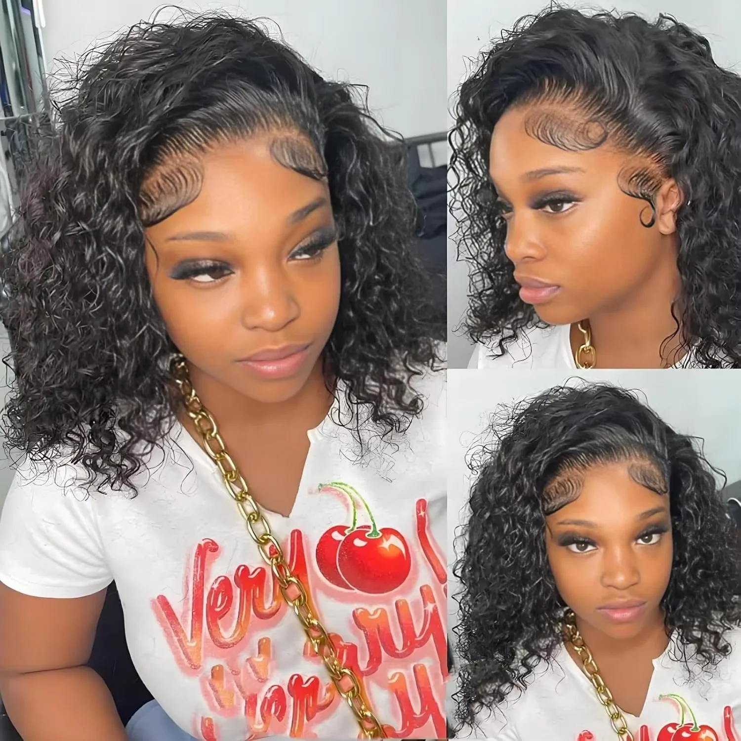 

Short Bob 13x4 Curly Human Hair HD Lace Frontal Wig Curly Lace Front Human Hair Wigs for Women Brazilian Human Hair Wig Sale