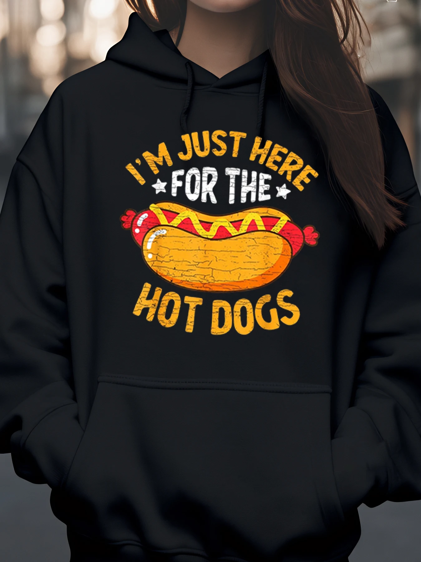 

Толстовка с принтом хот-дога для летней повседневной одежды, уличная одежда унисекс