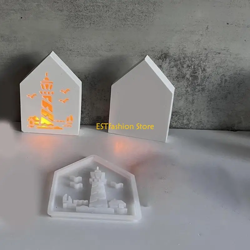 Y5GC Silicone Light House Craft Silicone Mold for DIY Enthusiasts Creating Marine Themed Decorations
