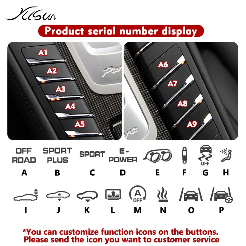 Center Console Drive Mode Traction Control Multi Switch Sports Button For Porsche Cayenne 7P5 2010-2018 Panamera 970 Macan 95B