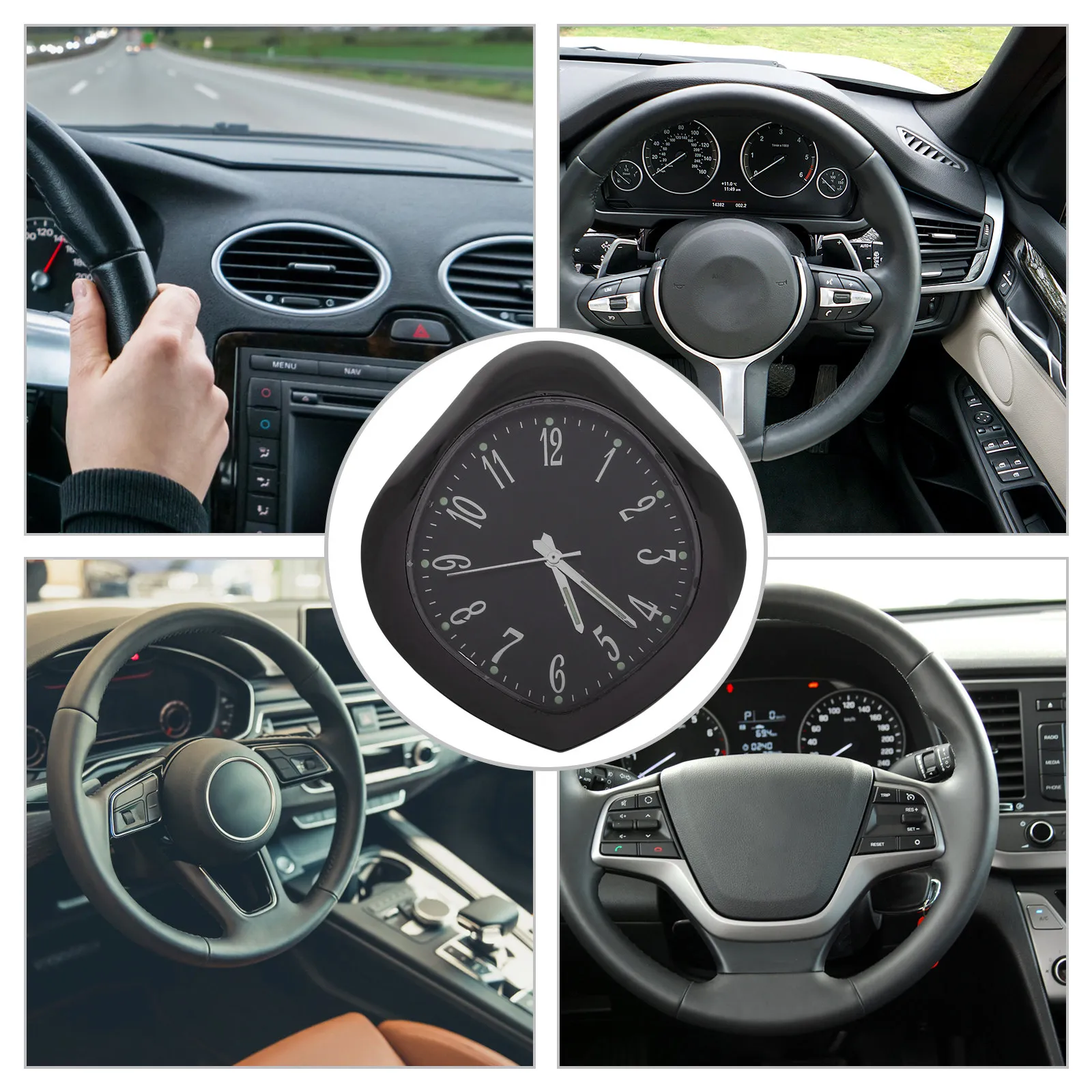 Luminous Car Dashboard Clock Quartz Electronic Automotive Timepiece for Vehicle Interior Easy Mount Air Vent Or Dashboard Glow