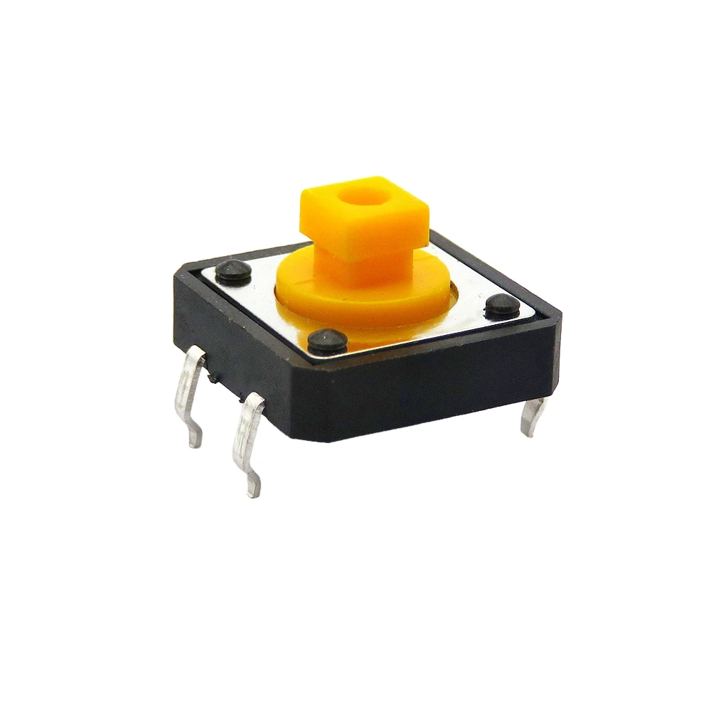 24PCS Tactile Push Button Switch Momentary 12*12*7.3MM Micro switch button + 12PCS Tact Cap(6 colors) for Arduino Switch 12X12