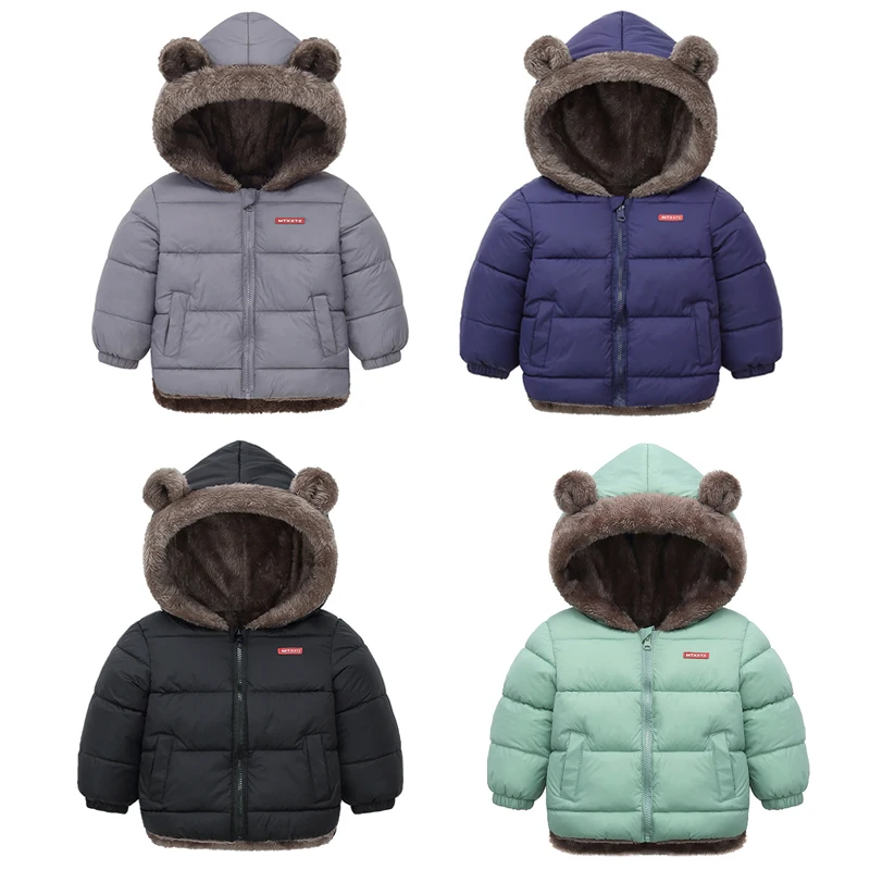 

Autumn Winter Kids Down Jackets Boys Girls Thin Warm Outerwear Children Clothes Hooded Zipper Coats 4-12 Years