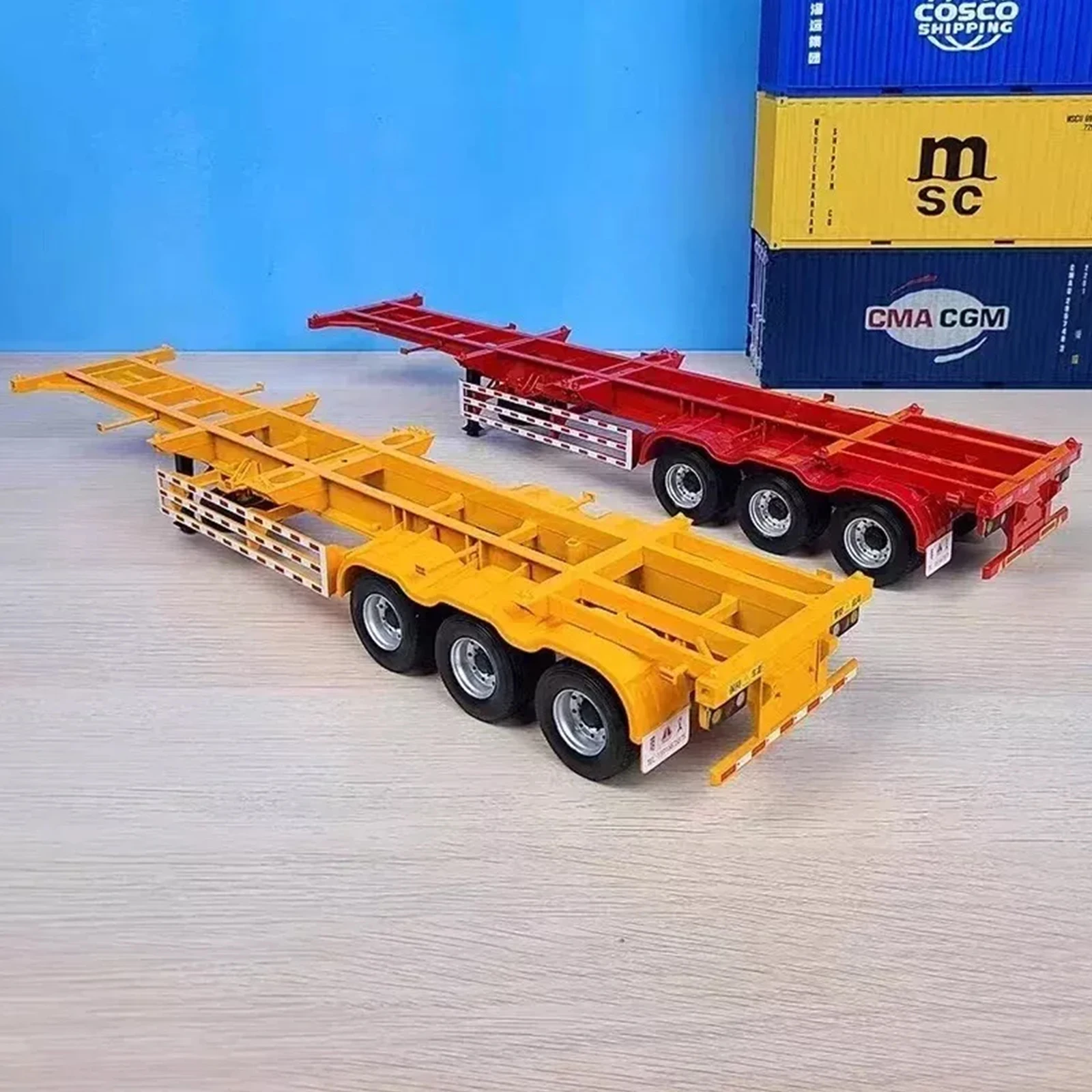 

1:24 Die-cast Container Alloy Skeleton Semi-Trailer Cargo Trailer Truck Toy Model Adult Fans Collectible Souvenir Vehicle Models
