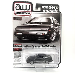 Auto World 1/64 AW 1986 Starion Modern Muscle black Die-cast alloy car model toy collection Children gift