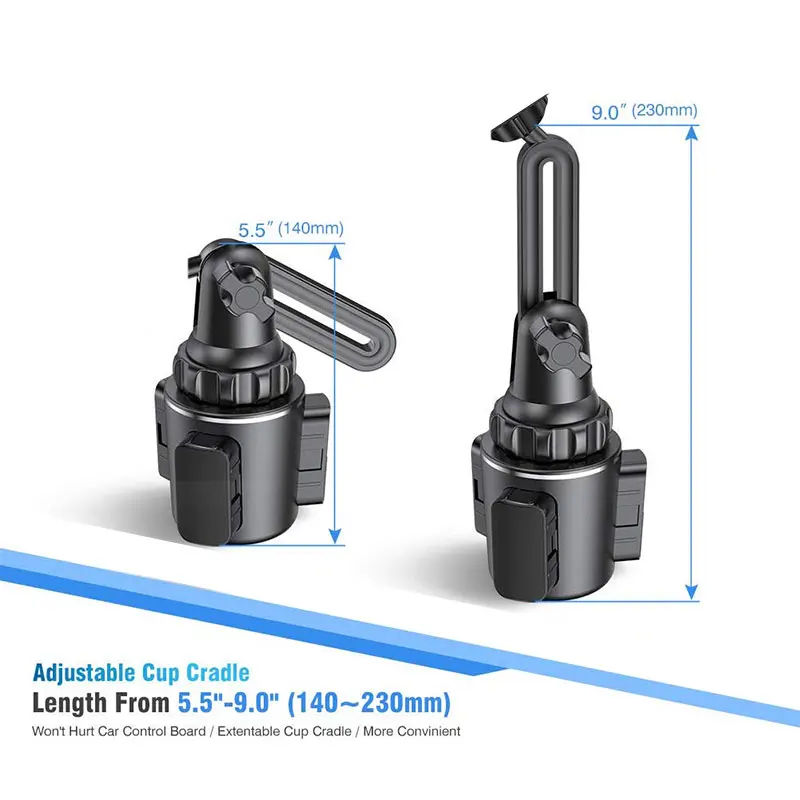 Universal Car Cup Phone Holder Mount Qi Wireless Fast Charger Automatic Infrared Smart Sensor Clamping Mount Stand