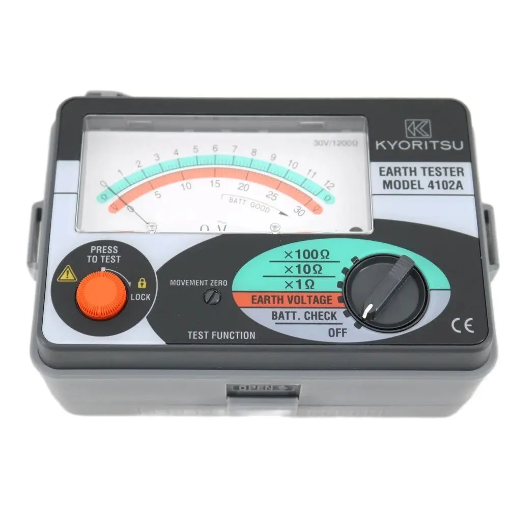 Kyoritsu 4102A-H Analogue Earth Tester Resistance Meter 0-1200 Ohm Earth Resistance Tester KEW4102A-H