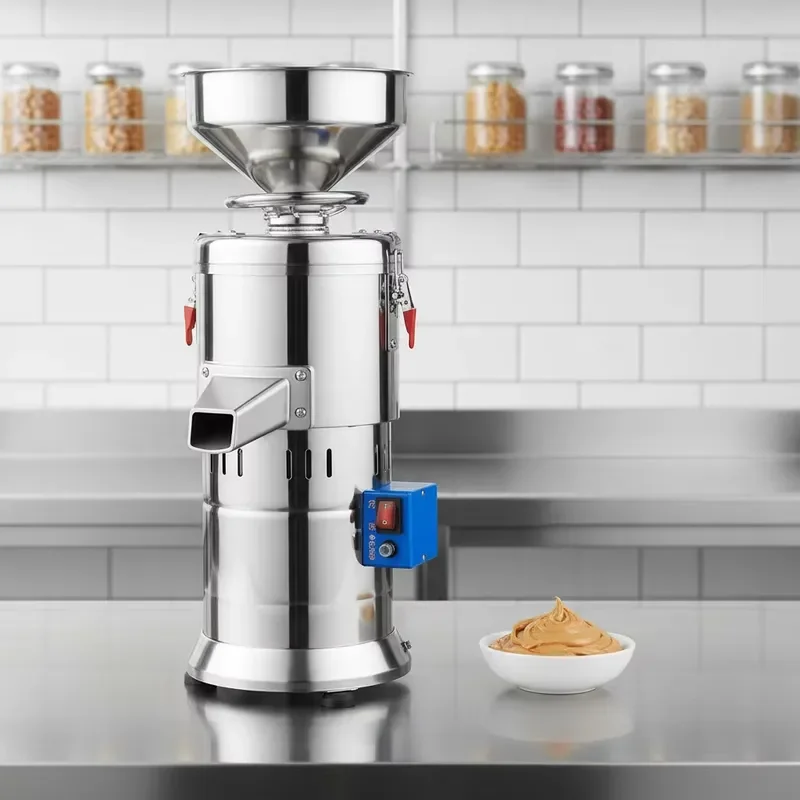 Commercial Peanut Butter Machine Stainless Steel Colloid Mill Grinder 50-500kg/h | Adjustable Fineness for Nut/Seed Butter