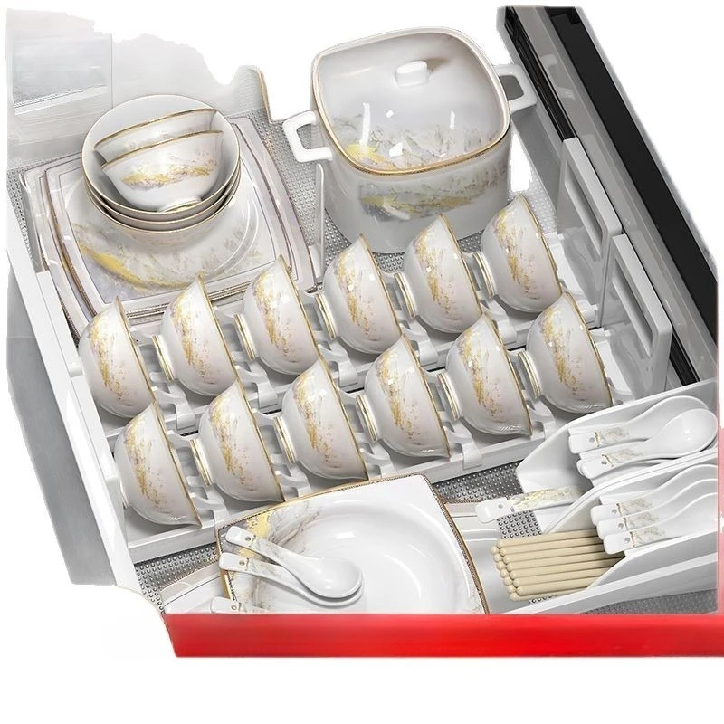 

The tableware set feels modern and simple, the new dish set, and a complete set of household bowls for housewarming.